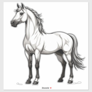 Adesivo Cavalo Branco