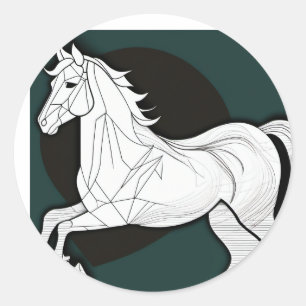 Adesivo cavalo branco