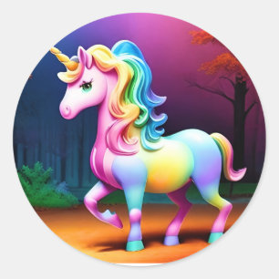Adesivo Cavalo branco Unicórnio-37474