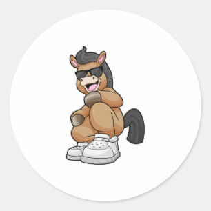 Adesivo Cavalo com grandes Calçados