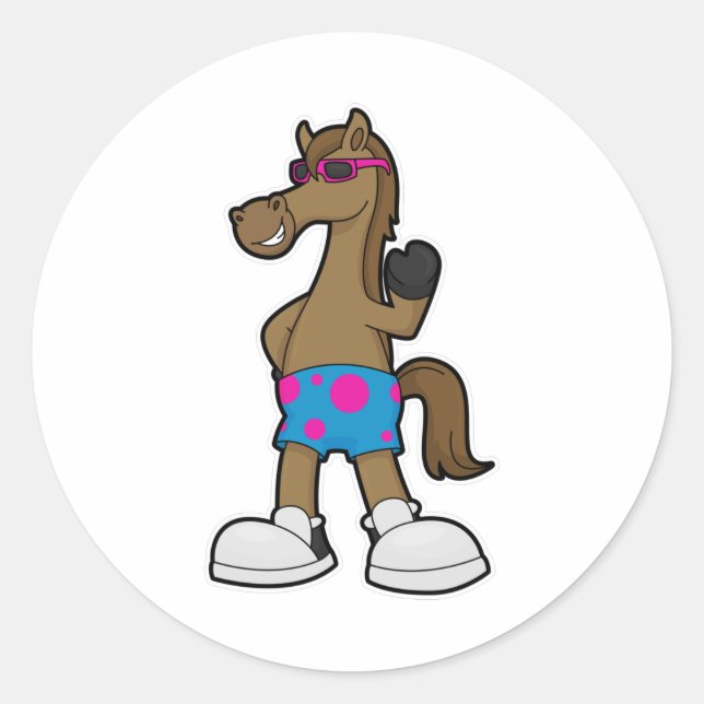 Adesivo Cavalo com óculos de sol (Frente)