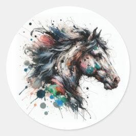 Adesivo Cavalo de Aquarela