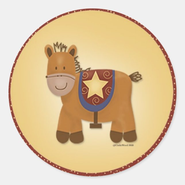 Adesivo Cavalo-de-bébé recheado (Frente)