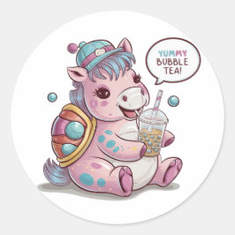 Adesivo Cavalo de Cartoon Adorável: Cozy, Kawaii Vibes