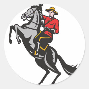 Adesivo Cavalo de equitação montado canadense do Mountie