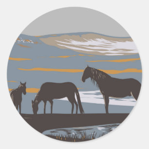 Adesivo Cavalo de Ilha Sable