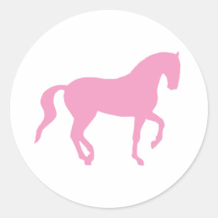 Adesivo Cavalo de Piaffe (rosa)