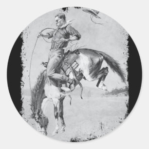 Adesivo Cavalo de Rodeio de Cowboy Western País Vintage Br