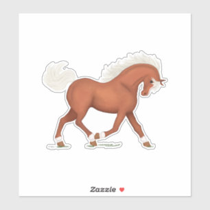 Adesivo Cavalo de Sorrel com Blaze e Meias Equestre