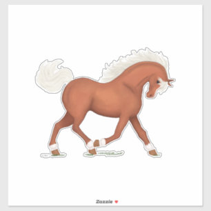 Adesivo Cavalo de Sorrel com Blaze e Meias Equestre
