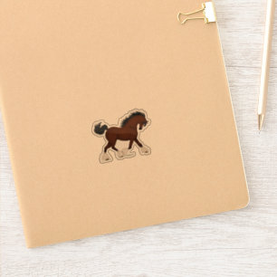 Adesivo Cavalo de Trote Clydesdale