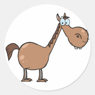 Adesivo Cavalo Derpy Engraçado Garanhão Marrom Tolo