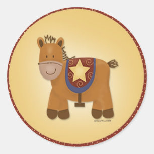 Adesivo Cavalo do bicho de pelúcia do bebê