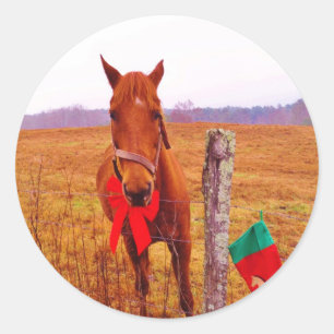 Adesivo Cavalo do Natal com arco & meia