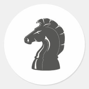 Adesivo Cavalo do preto do jogador de Chessmaster