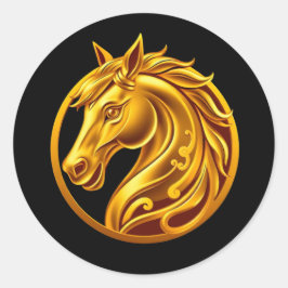 Adesivo Cavalo Dourado