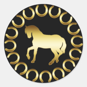 ADESIVO CAVALO DOURADO