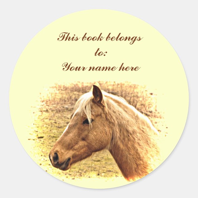 Adesivo Cavalo Dourado e castanho no vale-sol (Frente)