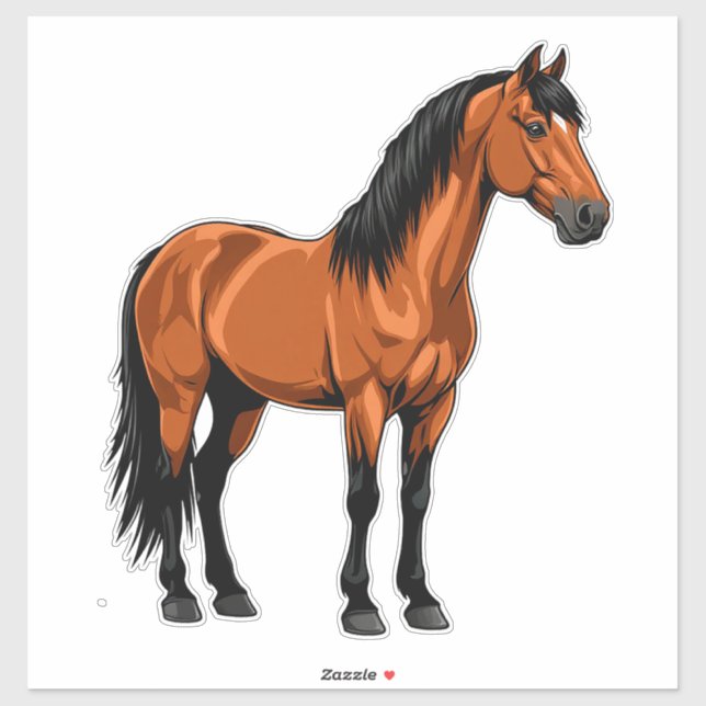 Adesivo 🐎 Cavalo Equino Majestoso para Amantes de Animais (Folha)