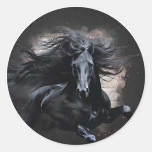 Adesivo Cavalo Frísio Preto