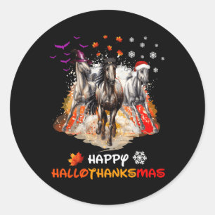 Adesivo Cavalo Halloween E Feliz Natal Feliz Hallotha