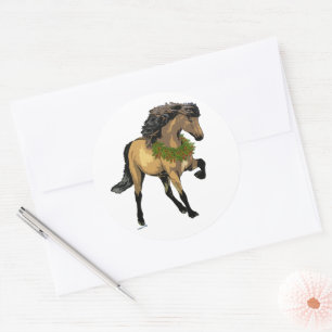 Adesivo Cavalo Islandês de Natal