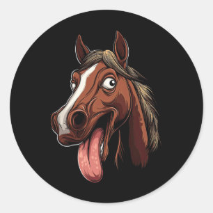 Adesivo Cavalo legal Mostrando Cavalos De Língua Que Andam