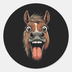 Adesivo Cavalo legal Mostrando Cavalos De Língua Que Andam