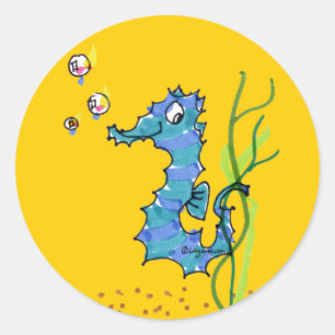 Adesivo Cavalo marinho dos desenhos animados bonito