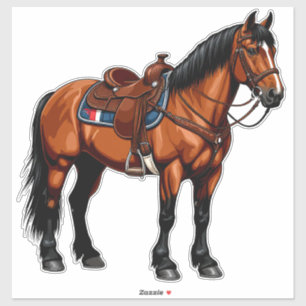 Adesivo Cavalo Marrom Elegante