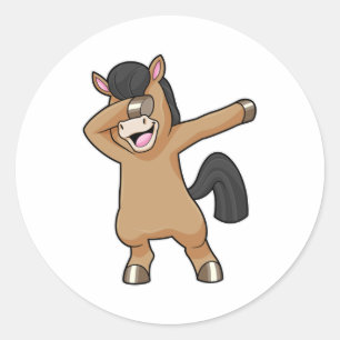 Adesivo Cavalo no laboratório de dança de salto