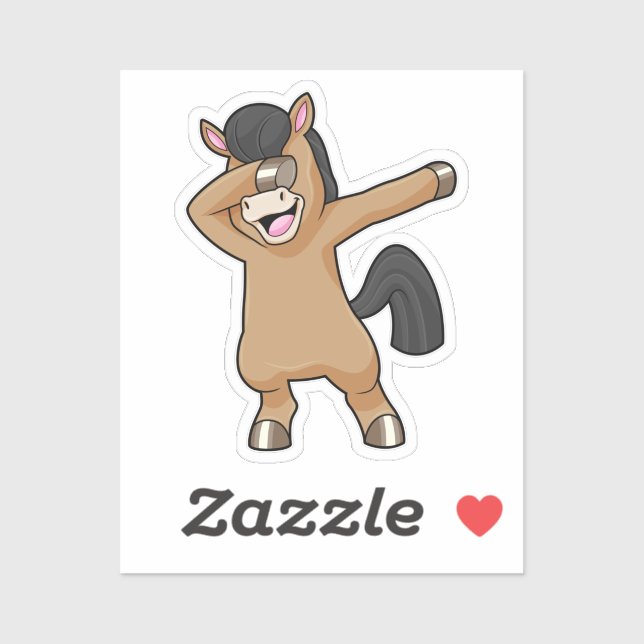 Adesivo Cavalo no laboratório de dança de salto (Folha)