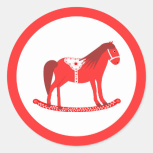 Adesivo Cavalo Rocco de Natal escandinavo
