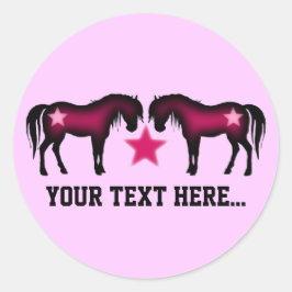 Adesivo Cavalo Rosa Girassol Personalizado