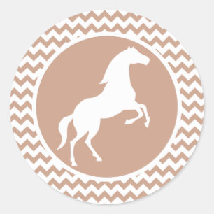 Adesivo Cavalos; Chevron Brown