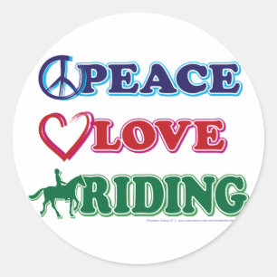 Adesivo Cavalos da Paz-Amor-Equitação