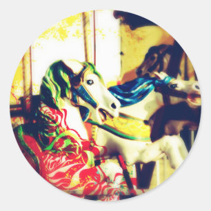 Adesivo Cavalos de feliz-volta, Verão Flashback Arte Digit