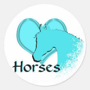 Adesivo Cavalos do Coração III (aqua)