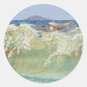 ADESIVO CAVALOS DO REI NEPTUNE CORREM AS ONDAS