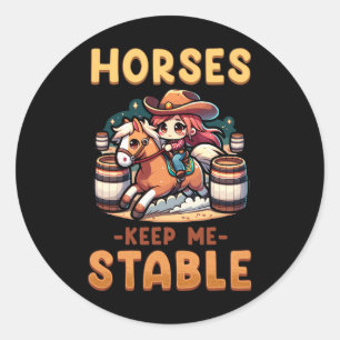 Adesivo Cavalos Me Mantêm Estável Em Ventilador Equestre