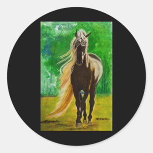 Adesivo Cavalos Negros Vermelhos Cavalos Cavalos Andando C