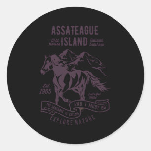 Adesivo Cavalos Selvagens Selvagens da Ilha de Assateague