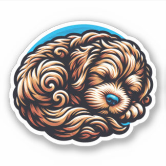 Adesivo Cavapoo Vinyl Dog Sticker
