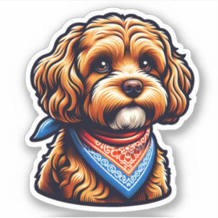 Adesivo Cavapoo Vinyl Dog Sticker