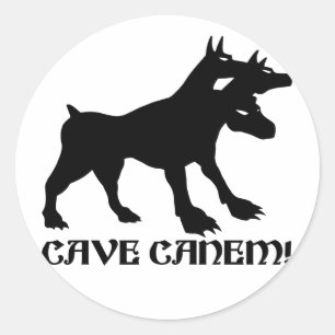 Adesivo CAVE CANEM - BEWARE DO CACHORRO Latim