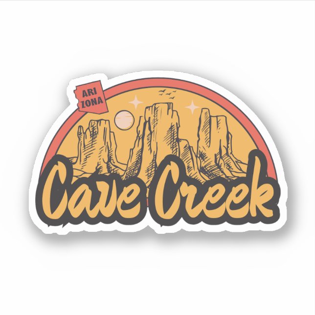 Adesivo Cave Creek, Arizona  (Frente)