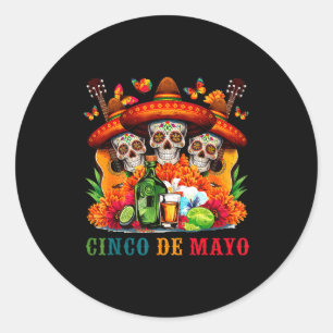 Adesivo Caveira de açúcar cinco de maio festa mexicana