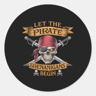 Adesivo Caveira De Halloween Que Comecem Os Piratas Shenan