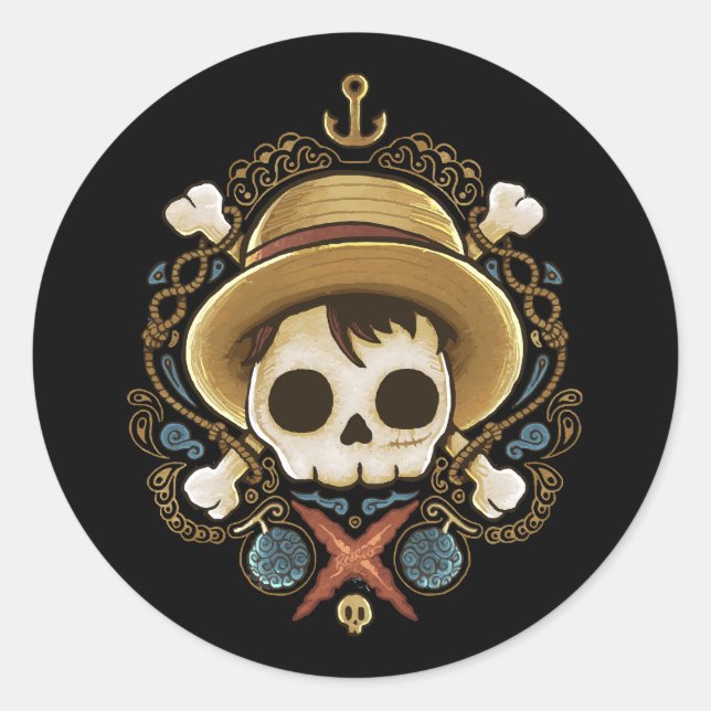 Adesivo Caveira de Pirata (Frente)