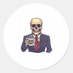 Adesivo Caveira do Dentro do morto - Esqueleto engraçado d